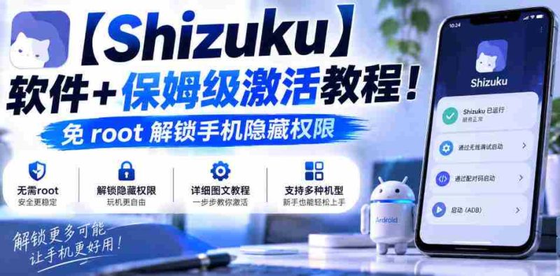 【Shizuku】软件+保姆级激活教程！免root解锁手机隐藏权限-OG资源站