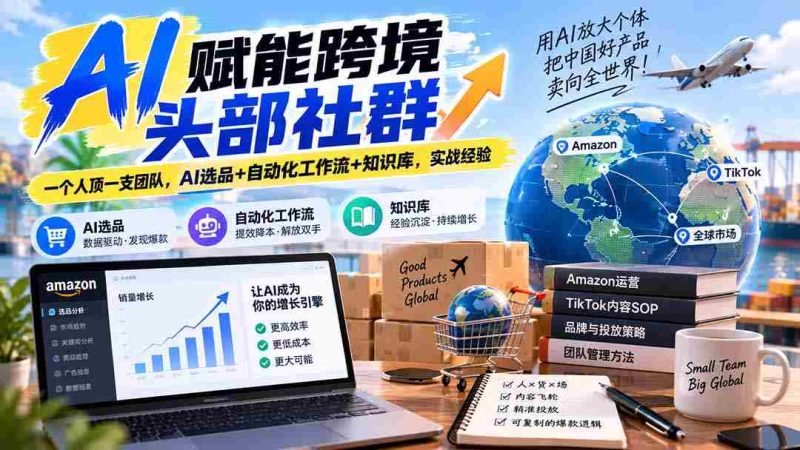 AI赋能跨境头部社群-更新9月：一个人顶一支团队，AI选品+自动化工作流+知识库，实战经验-OG资源站
