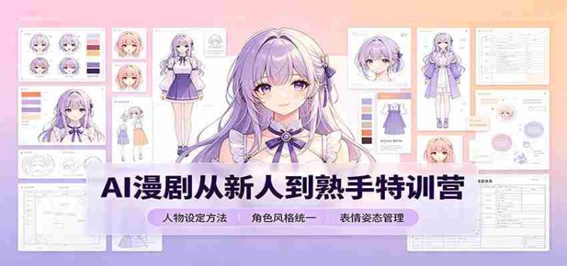 AI漫剧从新人到熟手特训营：剧本分镜创作，提示词模板，人物设定与工具资源-OG资源站