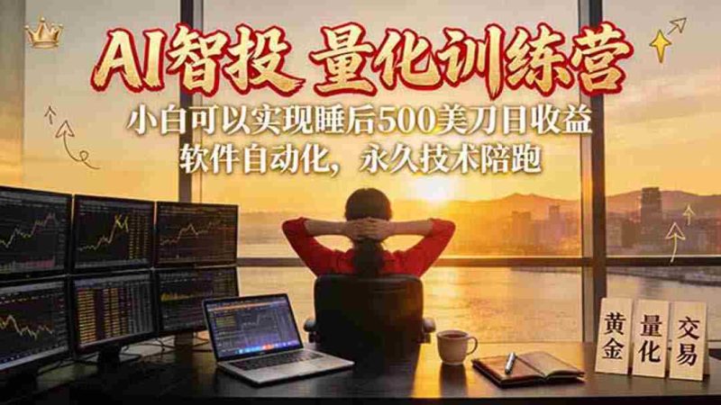 AI智投EA量化训练营【第三期】，多策略智投+防爆技术+趋势分析 ，轻松上手，矩阵放大，长期稳定。-OG资源站