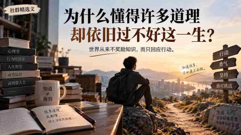 社群精选文:为什么懂得许多道理却依旧过不好这一生?-OG资源站