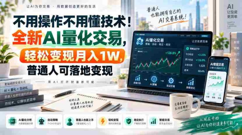 不用操作不用懂技术！全新AI量化交易，轻松变现月入1W，普通人可落地变现！【揭秘】-OG资源站