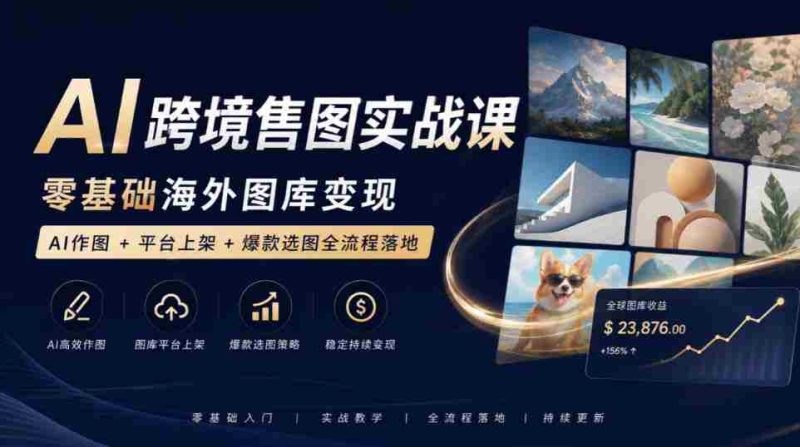 AI绘图实战攻略：从新手到海外图库盈利，一站式掌握AI绘图、平台发布与爆款图片挑选技巧-OG资源站