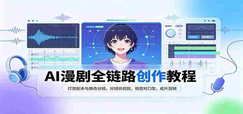 全面掌握AI漫剧创作：剧本打磨与分镜设计，静态转动态，音效配对，精剪成片攻略-OG资源站