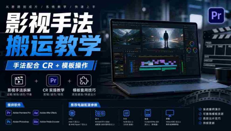 电脑必备!CR+模板操作全解析,影视剪辑手法一网打尽,教你轻松上手!-OG资源站