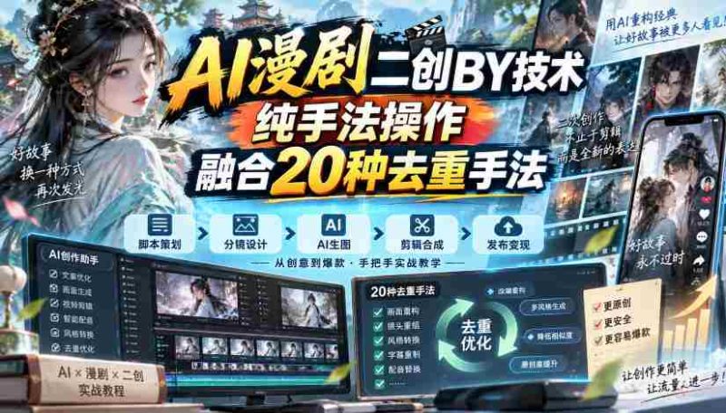 揭秘AI技术与20重去重秘籍：漫剧二创搬运的纯手法之道-OG资源站
