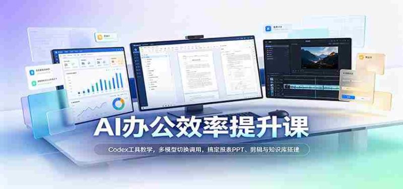 解码AI办公加速秘籍：Codex实操教程，灵活运用多模型，轻松驾驭报表PPT制作、视频剪辑及知识库构建-OG资源站