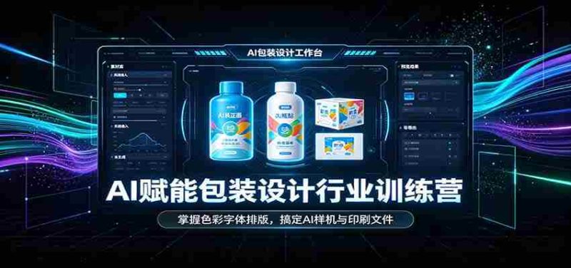 AI赋能包装设计行业训练营：掌握色彩字体排版，搞定AI样机与印刷文件-OG资源站