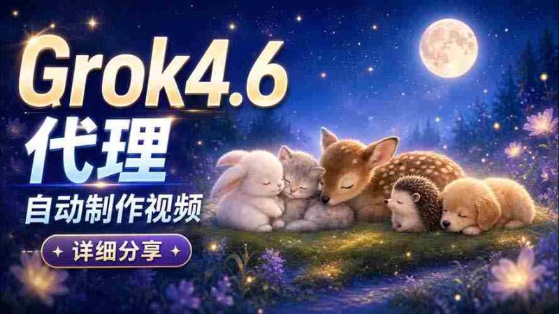 Grok 4.6 代理自动制作视频！从提示词到成片全流程详细分享｜AI Agent 实操分享-OG资源站