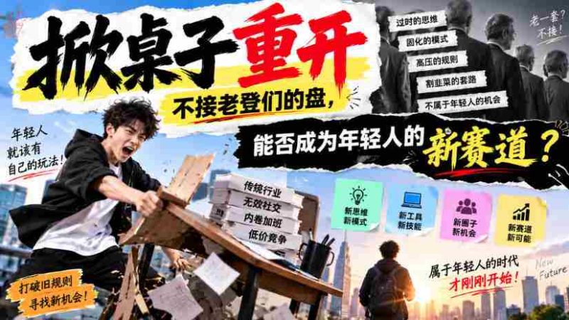 年轻人新选择?拒绝老套路,付费文章探讨“掀桌重开”是否可行?-OG资源站