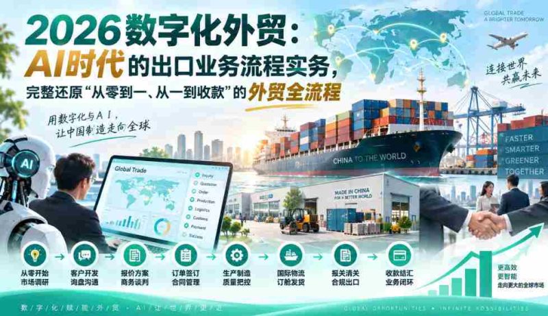 2026外贸数字化转型:AI浪潮下的出口交易实操,揭秘“零起点到盈利”的完整外贸路径-OG资源站