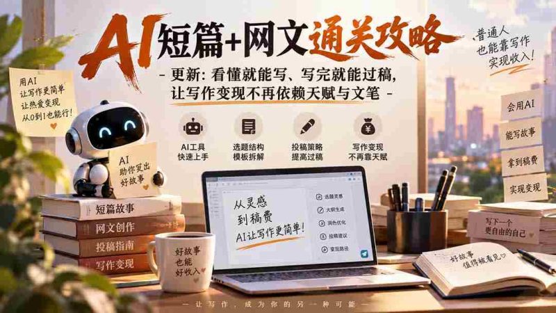 AI助力网文创作秘籍大揭秘:掌握技巧,轻松过关,告别天赋束缚,文笔不再成为变现障碍,0921全新更新!-OG资源站