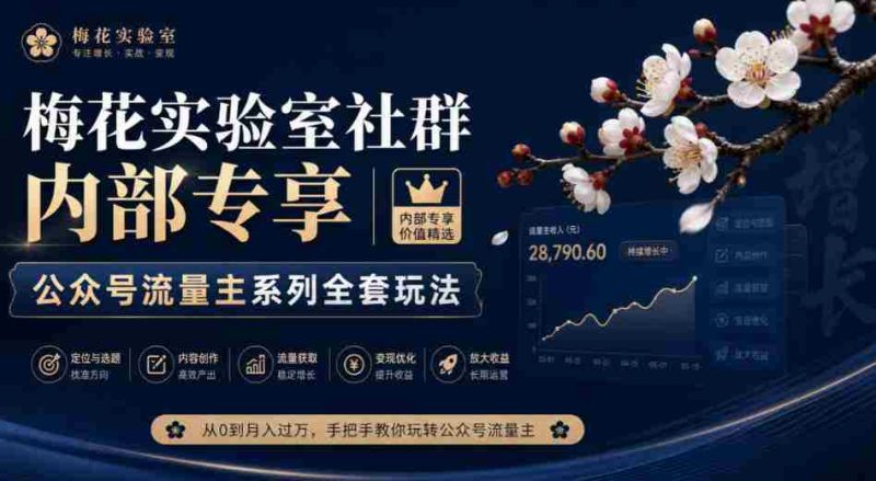 梅花实验室独家揭秘:公众号流量主全攻略大放送-OG资源站