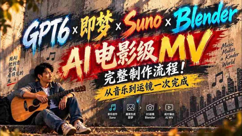 AI赋能影视制作:GPT6×Suno×Blender联手打造全流程无水印电影级MV-OG资源站