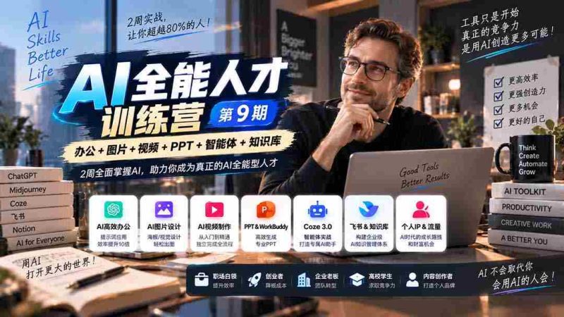 第九期】两周速成AI高手，超越行业80%选手，助你成为AI领域的全能精英-OG资源站