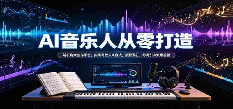 揭秘AI音乐创作全流程：深度解析创作平台，实操人声合成技巧，掌握版权发行与词曲引流策略-OG资源站