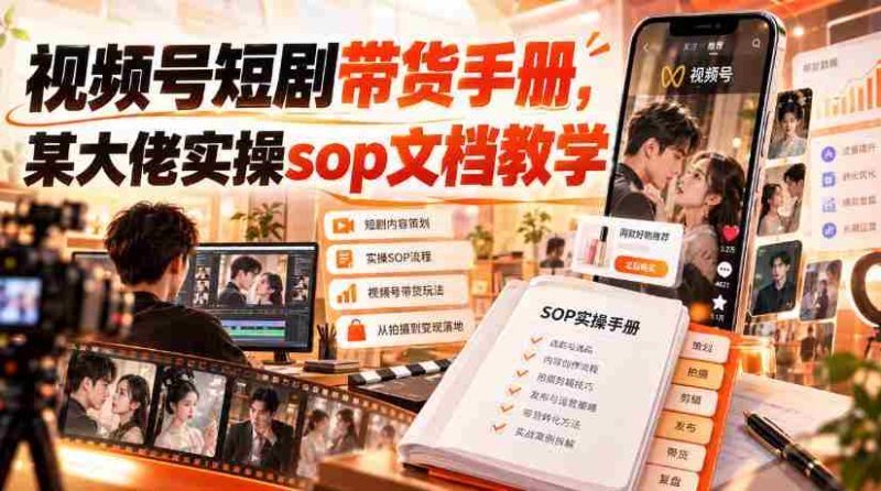 揭秘视频号短剧带货攻略：业界大佬亲授实操SOP秘籍-OG资源站