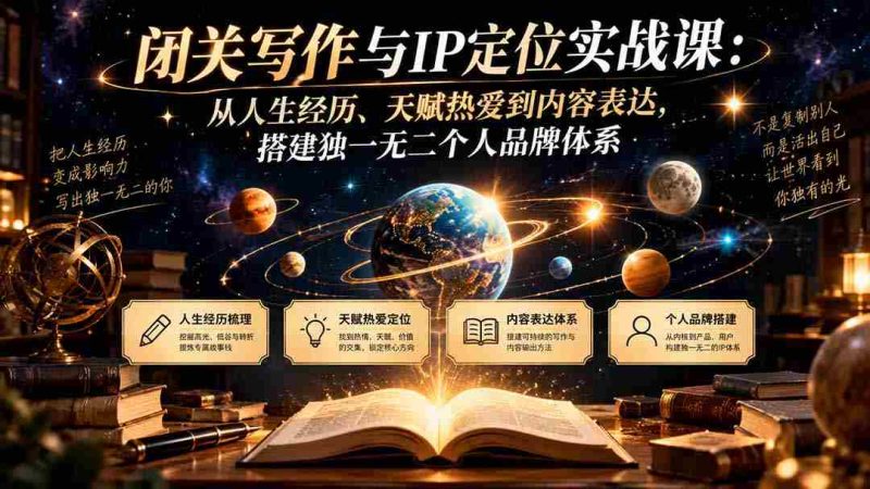 深入闭关，塑造个人IP：挖掘人生故事与激情所在，打造个性化内容表达体系-OG资源站