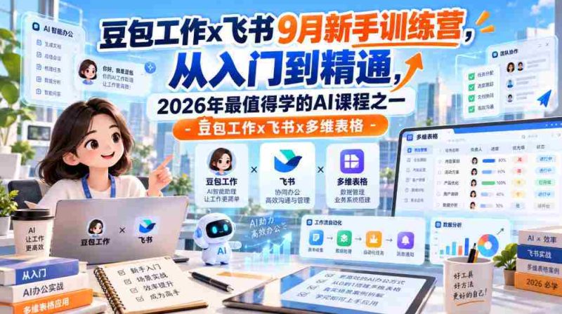 9月飞书豆包工作新兵训练营:全方位掌握多维表格,2026年必学AI课程之一!-OG资源站