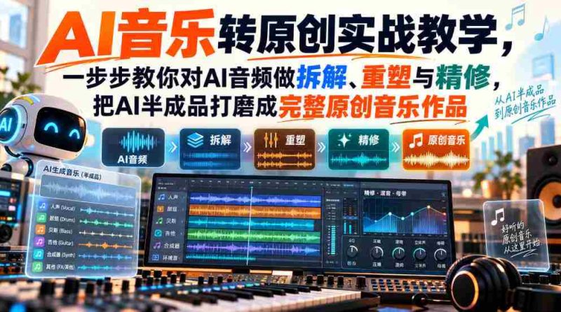 深度解析AI音乐创作:手把手教学,让AI音频从半成品蜕变为完美原创-OG资源站