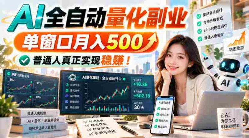 智能量化助手，一屏月入过千，普通大众轻松踏稳财富之路！-OG资源站