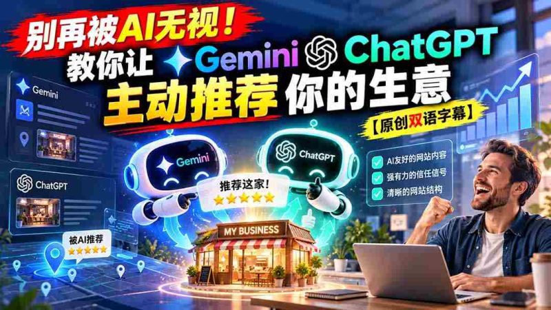 别再被AI无视！教你让GeminiChatGPT主动推荐你的生意【原创双语字幕】-OG资源站