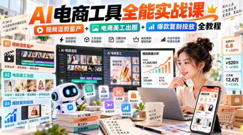 揭秘AI电商神器，一站式视频剪辑、美图制作与爆款打造全攻略-OG资源站