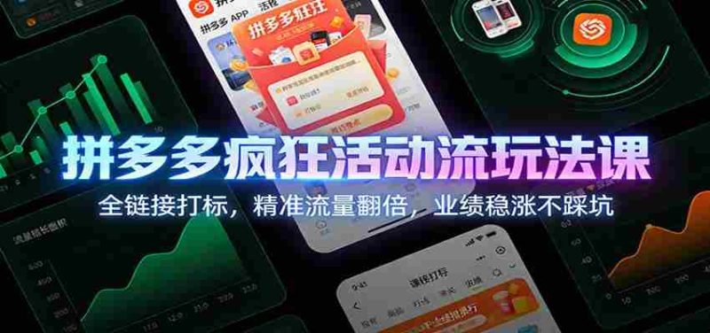 拼多多疯狂活动流玩法课：全链接打标，精准流量翻倍，业绩稳涨不踩坑-OG资源站