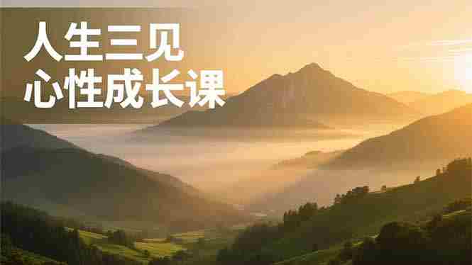 （16897期）人生三见心性成长课，见天地众生自己，搞透人性安顿身心，活出清晰自我，内在富足无价-OG资源站