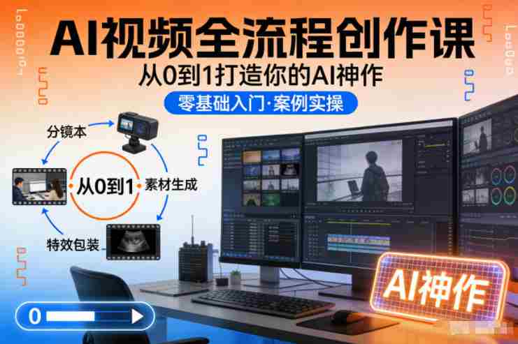 AI视频全流程创作课,从0到1打造你的AI神作-OG资源站
