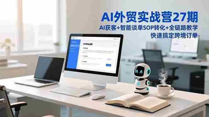 (16938期)AI外贸实战营27期,AI获客+智能谈单+SOP转化+全链路教学,快速搞定跨境订单-OG资源站