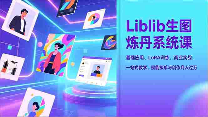 (16949期)Liblib生图炼丹系统课,基础应用、LoRA训练、商业实战,一站式教学,赋能接单与创作月入过万-OG资源站