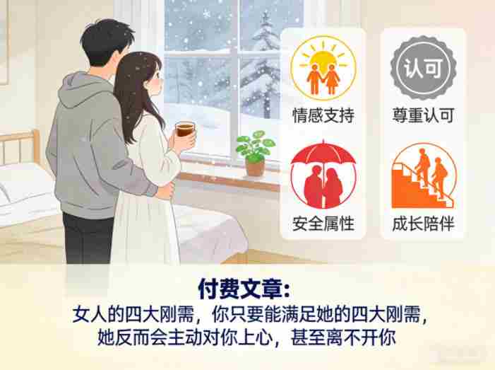 付费文章:女人的四大刚需,你只要能满足她的四大刚需,她反而会主动对你上心,甚至离不开你-OG资源站