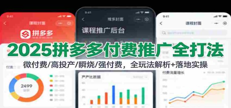 2025拼多多付费推广全打法：微付费/高投产/瞬烧/强付费，全玩法解析+落地实操-OG资源站
