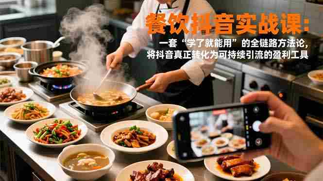 （16975期）餐饮抖音实战课：一套“学了就能用”的全链路方法论，将抖音真正转化为可持续引流的盈利工具-OG资源站