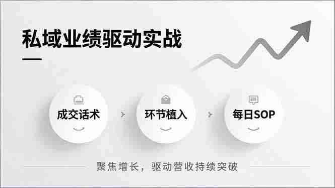 (16988期)私域业绩驱动实战,成交话术、环节植入、每日SOP,聚焦增长,驱动营收持续突破-OG资源站