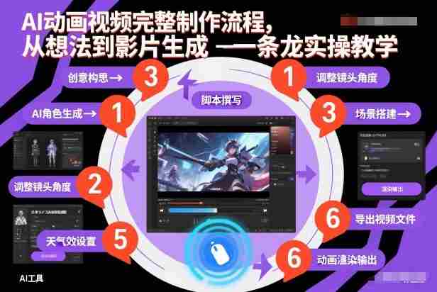 AI动画视频完整制作流程，从想法到影片生成一条龙实操教学-OG资源站