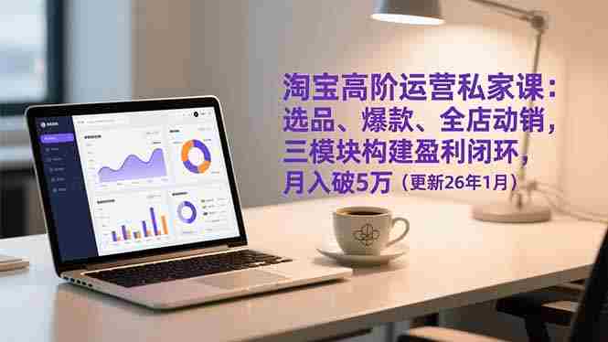 （17016期）淘宝高阶运营私家课：选品、爆款、全店动销，三模块构建盈利闭环，月入破5万（更新26年1月）-OG资源站