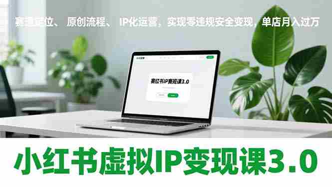 (17029期)小红书虚拟IP变现课3.0,赛道定位、原创流程、IP化运营,实现零违规安全变现,单店月入过万-OG资源站