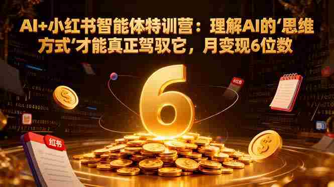 (17039期)AI+小红书智能体特训营2.0:理解AI的思维方式才能真正驾驭它,月变现6位数(更新-结营课)-OG资源站