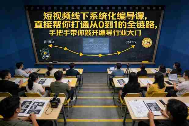 短视频线下系统化编导课,直接帮你打通从0到1的全链路,手把手带你敲开编导行业大门-OG资源站