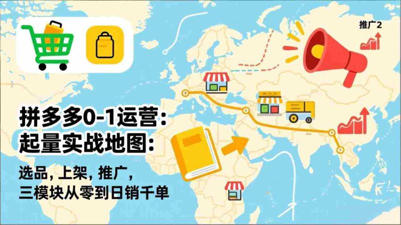 (17085期)拼多多0-1运营:起量实战地图:选品,上架,推广,三模块从零到日销千单-OG资源站