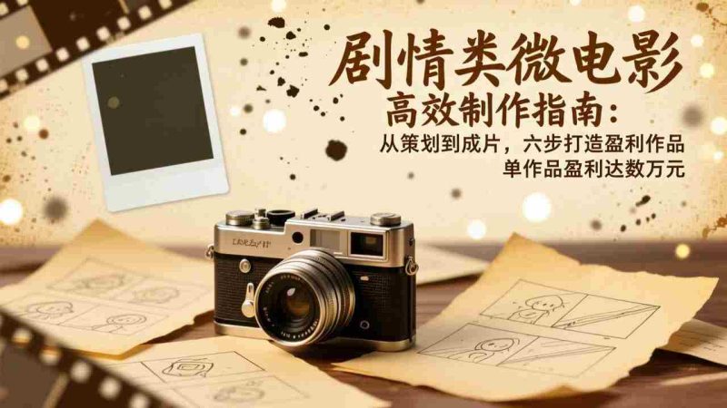（17086期）剧情类微电影高效制作指南：从策划到成片，六步打造盈利作品，单作品盈利达数万元-OG资源站