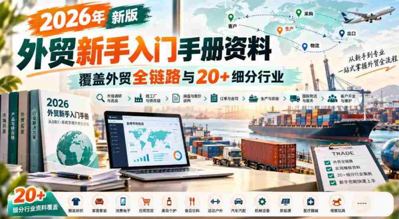 2026全新外贸初学者指南，囊括外贸全流程及逾20个专业领域知识-OG资源站