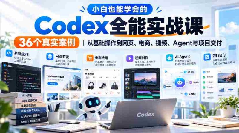 轻松掌握Codex全能技巧,实战解析36个案例,涵盖网页、电商、视频及项目交付全方位攻略-OG资源站