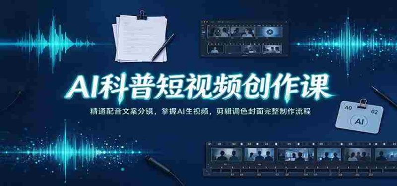 揭秘AI短视频制作秘籍:精通配音文案及分镜技巧,轻松驾驭AI生成视频,全流程剪辑调色封面制作攻略-OG资源站