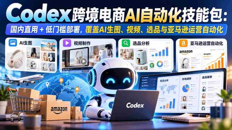 一键上手】Codex跨境电商智能工具箱:国内直连,轻松部署,AI绘图、视频、选品及亚马逊运营自动化全攻略-OG资源站
