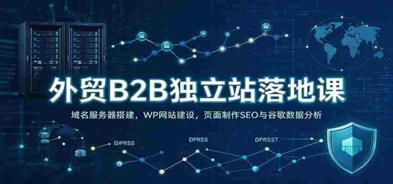 外贸B2B独立站落地课：域名服务器搭建，WP网站建设，页面制作SEO与谷歌数据分析-OG资源站
