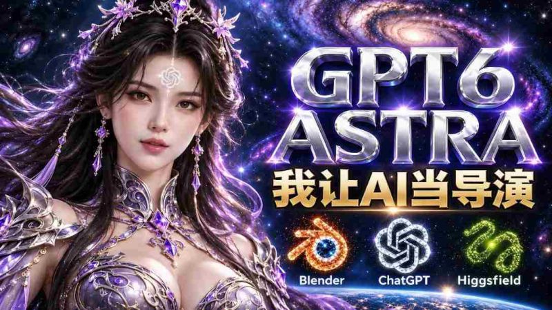 引领GPT-6 Astra执掌镜头:Higgsfield与Blender联手创制30秒玄幻电影级剪辑杰作!-OG资源站
