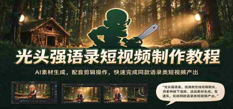 打造光头强经典台词短视频:AI素材轻松生成,配音剪辑技巧,速成语录风短视频制作指南-OG资源站